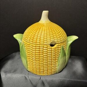 SOUP TUREEN CORN OGGI 2L ‎ VINTAGE RARE YELLOW GREEN